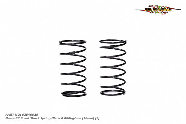 02540026 PR Front Shock Spring-Black 0.080kg/mm