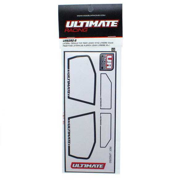 UR6282-S ULTIMATE RACING LATERAL DECALS FOR REAR LEXAN WING UR6282 (2pcs)
