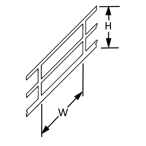 PLASTRUCT SRS4 (2) - 90692 Stair Rail 19.1mm x 10.7mm x 150mm