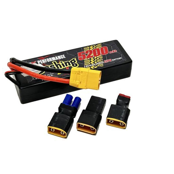 PP3-2S5200-M Pink Bashing LiPo 2S 7.4V 5200mAh 50C (Multi Connector XT90/EC5/TRX/Deans)