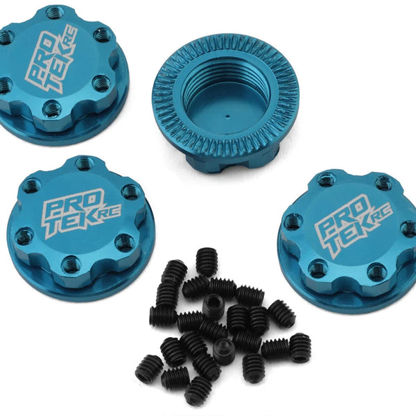 PTK-2037 ProTek RC 17mm Captured & Knurled Magnetic Wheel Nuts (4) (Blue)