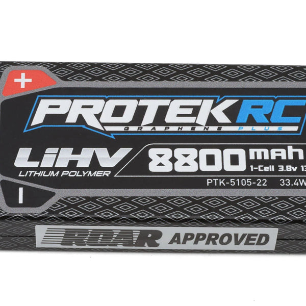 PTK-5105-22 ProTek RC 1S 130C Low IR Si-Graphene + HV LiPo Battery (3.8V/8800mAh) w/4mm Connectors (ROAR Approved)