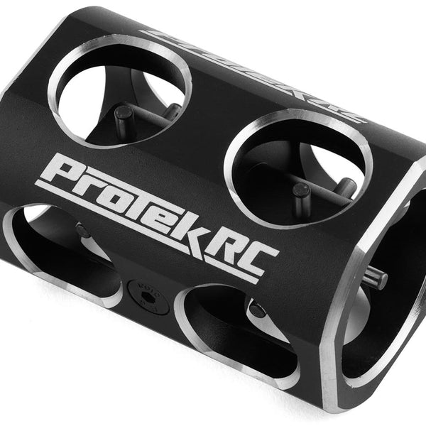 PTK-8022 ProTek RC Caged Aluminum 1/10 Pinion Gear Caddy