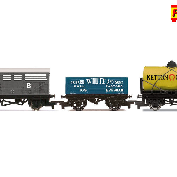 R60135 RailRoad Triple Wagon Pack, Various - Era 3