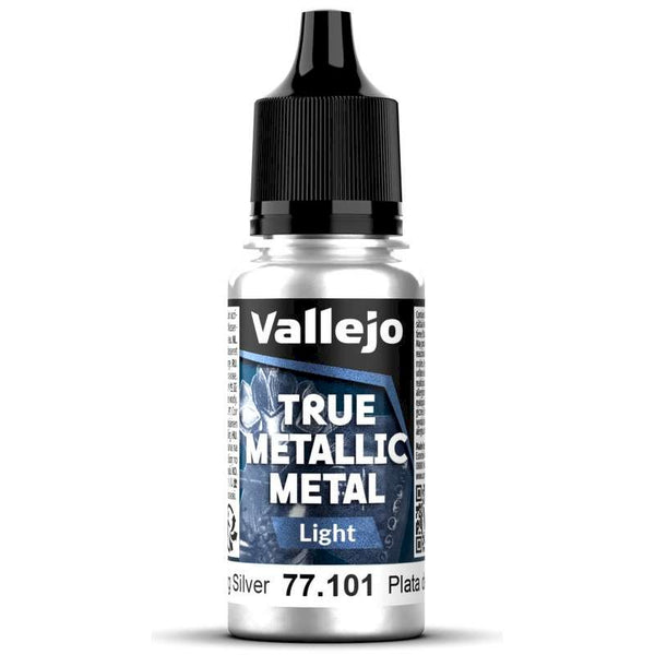77101 Vallejo True Metallic Light Sterling Silver 18ml