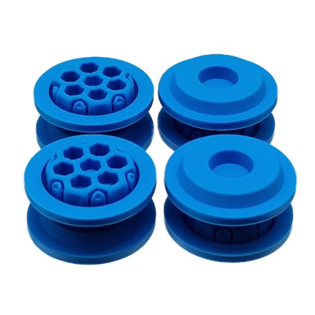 RCPJ-A206-Cyan RC-Project V2 TNG Honeycomb Shock Bladders - Hard (4Pc)