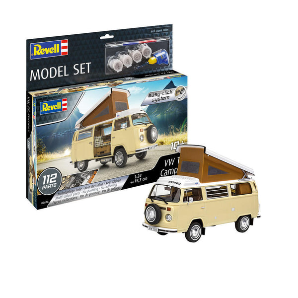 67676 Revell 1/24 Volkswagen T2 Camper Easy Click Model Set