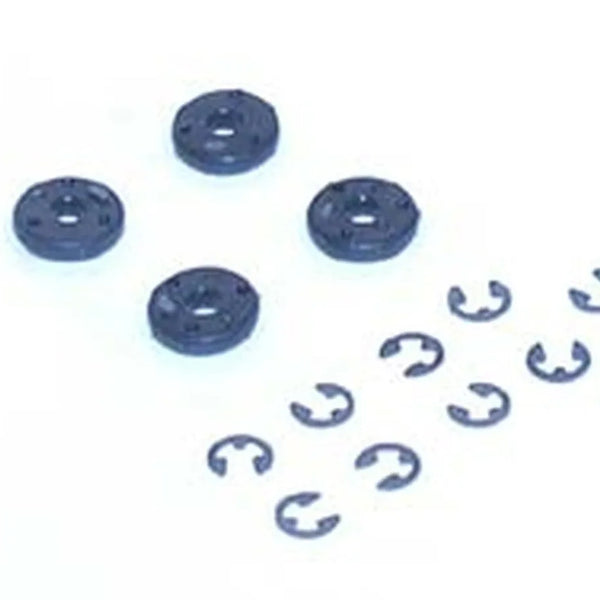 LOSA5045 TEFLON SHOCK PISTONS #57, BLACK (4)