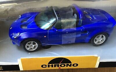 H1021 CHRONO *PREOWNED*  1997 Lotus Elise Azure Blue Diecast Scale 1:18