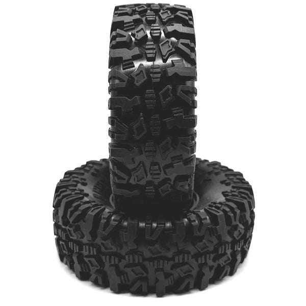 SEHREEFS176 Reefs RC Crux 1.9" Rock Crawler Tires w/Foams (2) (4.75") (Gray)
