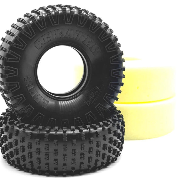 SEHREEFS177 Reefs RC Cheaters 1.9" Rock Crawler Tires w/Foams (2) (4.75") (Gray)