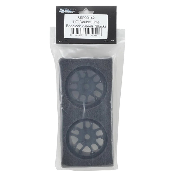 SSD00142 SSD RC 1.9"" Double Time Beadlock Wheels (Black) (2)
