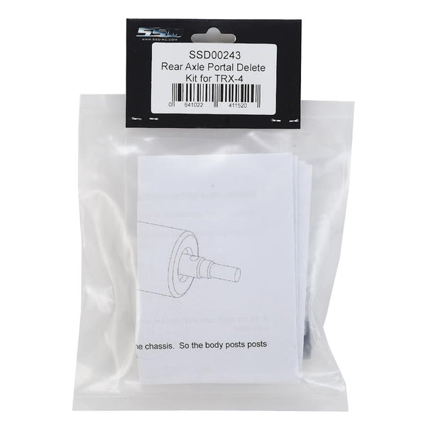 SSD00243 SSD RC TRX-4 Rear Axle Portal Delete Kit (Black)