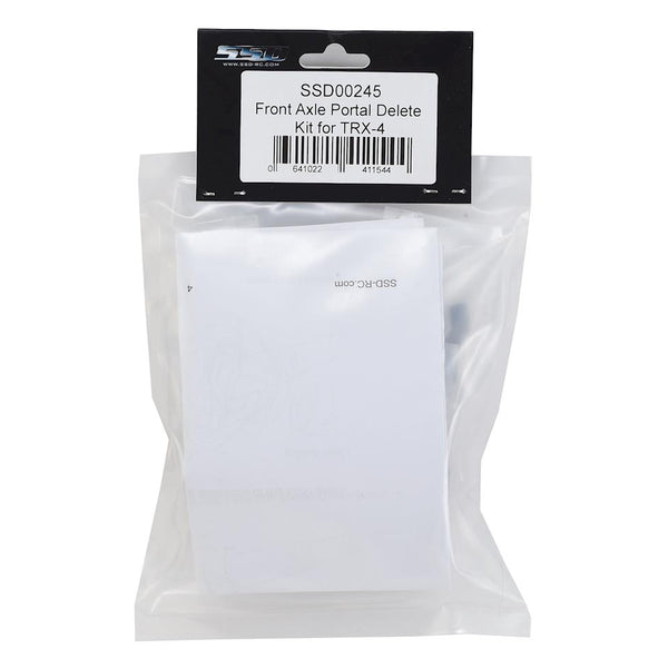 SSD00245 SSD RC TRX-4 Front Axle Portal Delete Kit (Black)