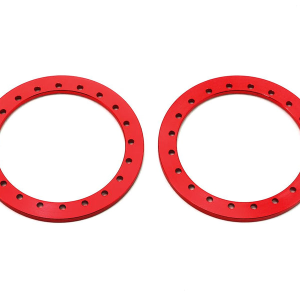 SSD00271 SSD RC 1.9"" Aluminum Beadlock Rings (Red) (2)