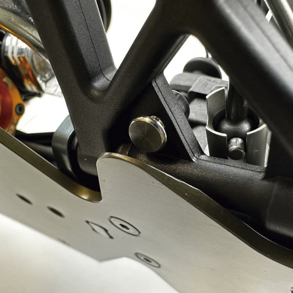 UR1909 ULTIMATE M4x12 DOWNSTOP TITANIUM SCREWS MUGEN (4 pcs.)