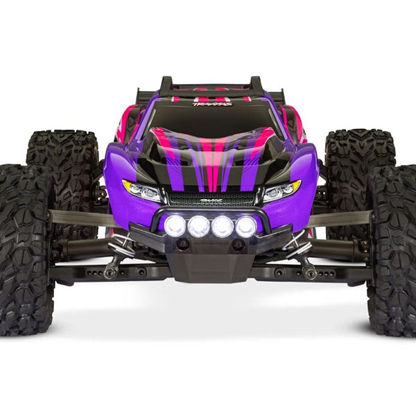TRX67064-61-PINK Traxxas Rustler 4x4 XL-5 Power Bundle - Pink with LED