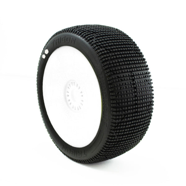 PCW2007-S1 TRIGON v3 BUGGY S1 (SUPER SOFT) PRE-MOUNTED WHITE (2pcs.)