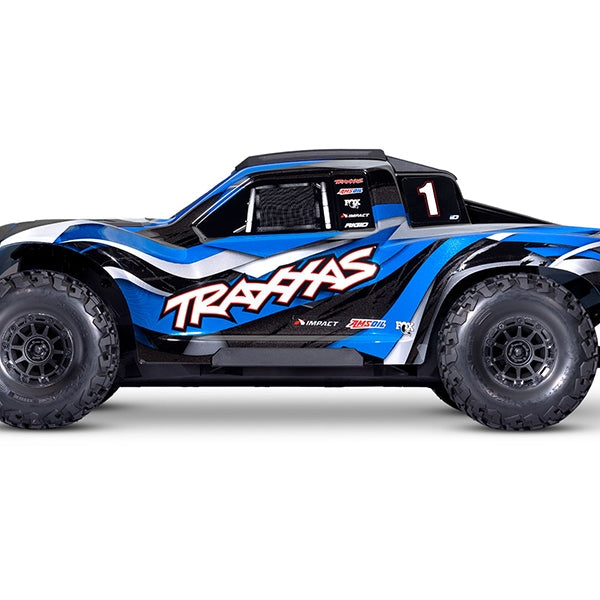 TRX102076-4-FD Traxxas Maxx Slash 1/8 4WD 6S Brushless Short Course Truck - Blue
