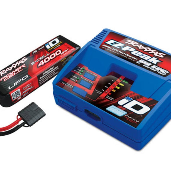TRX2994T Traxxas iD Completer Pack with EZ-Peak Plus Charger and 4000mAh 11.1v LiPo Battery Charger Set