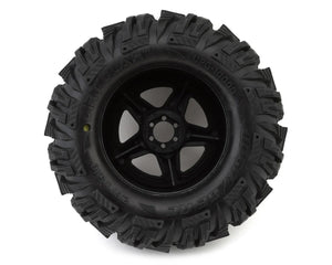 UPG-10000 UpGrade RC Dirt Claw 2.8" Pre-Mounted All-Terrain Tires w/5-Star Wheels (2) (17mm/14mm/12mm Hex)