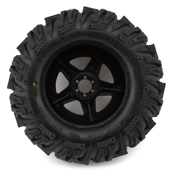 UPG-10000 UpGrade RC Dirt Claw 2.8" Pre-Mounted All-Terrain Tires w/5-Star Wheels (2) (17mm/14mm/12mm Hex)