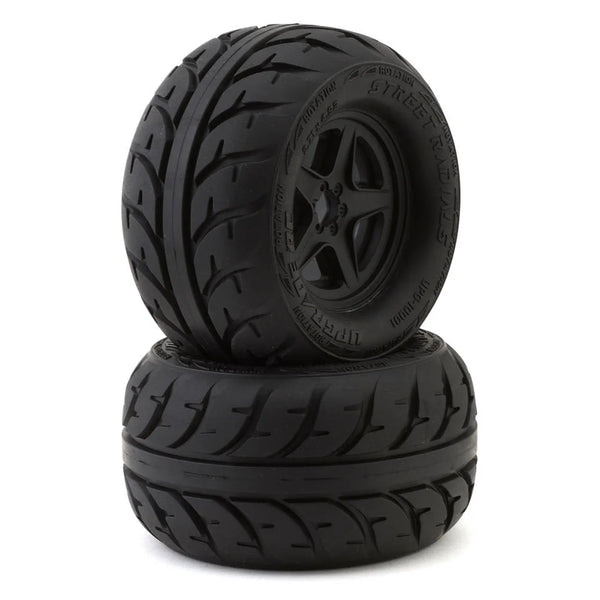 UPG-10001 UpGrade RC Street Radials 2.8" Pre-Mounted On-Road Tires w/5-Star Wheels (2) (17mm/14mm/12mm Hex)