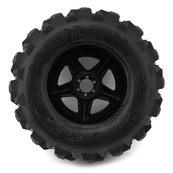 UPG-10003 UpGrade RC Saw Blade 2.8" Pre-Mounted Off-Road Tires w/5-Star Wheels (2) (17mm/14mm/12mm Hex)