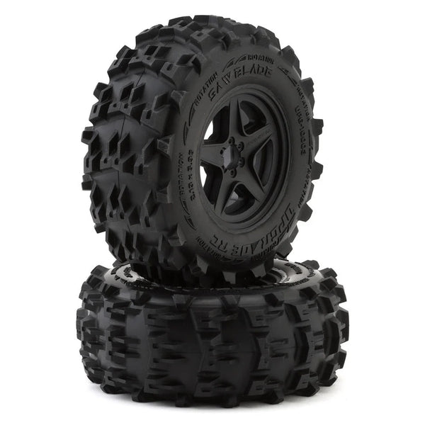 UPG-10003 UpGrade RC Saw Blade 2.8" Pre-Mounted Off-Road Tires w/5-Star Wheels (2) (17mm/14mm/12mm Hex)