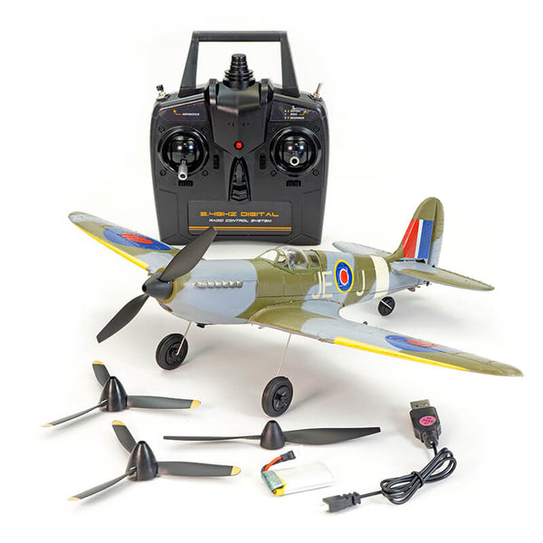 V761-12V2B VOLANTEX SPITFIRE 4CH BLUE 400MM BRUSHED WITH GYRO EPP RTF