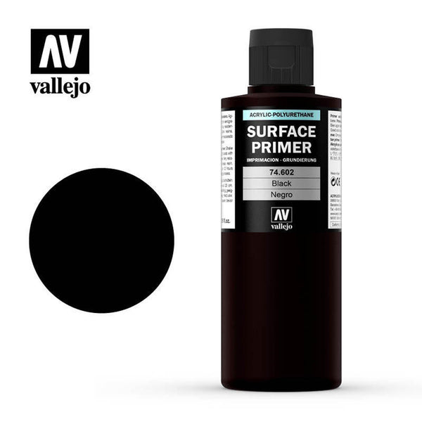 74.602 VALLEJO Primer acrylic-polyurethane 200ml. black
