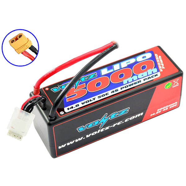 VZ0350XT90 VOLTZ 5000MAH HARD CASE 14.8V 50C LIPO STICK PACK XT90