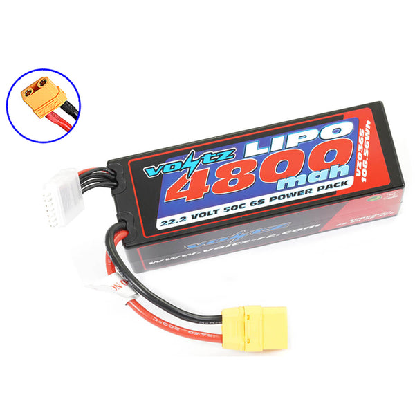 VZ0365XT90 VOLTZ 4800MAH HARD CASE 22.2V 50C LIPO STICK PACK XT90