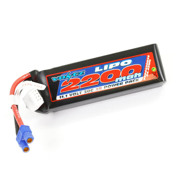VZ0422003SEC3 VOLTZ 2200MAH 11.1V 30C LIPO BATTERY W/EC3