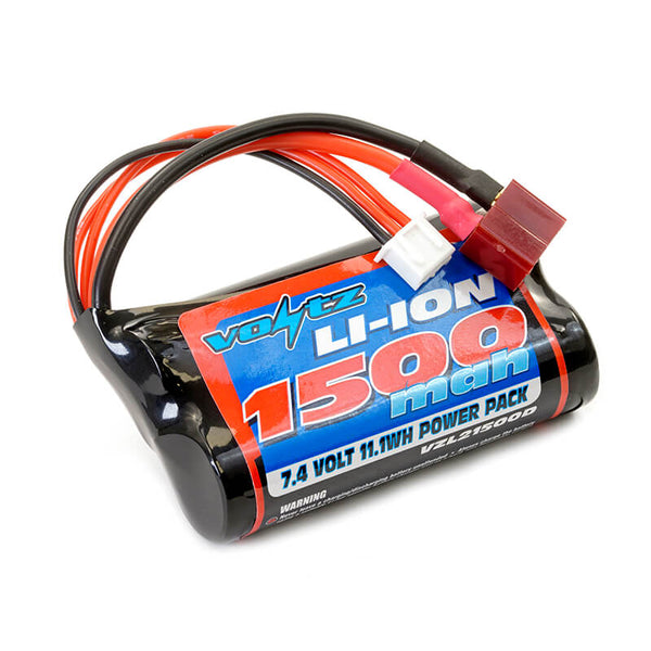 VZL21500D VOLTZ LI-ION 7.4V 1500MAH BATTERY WITH DEANS T-PLUG