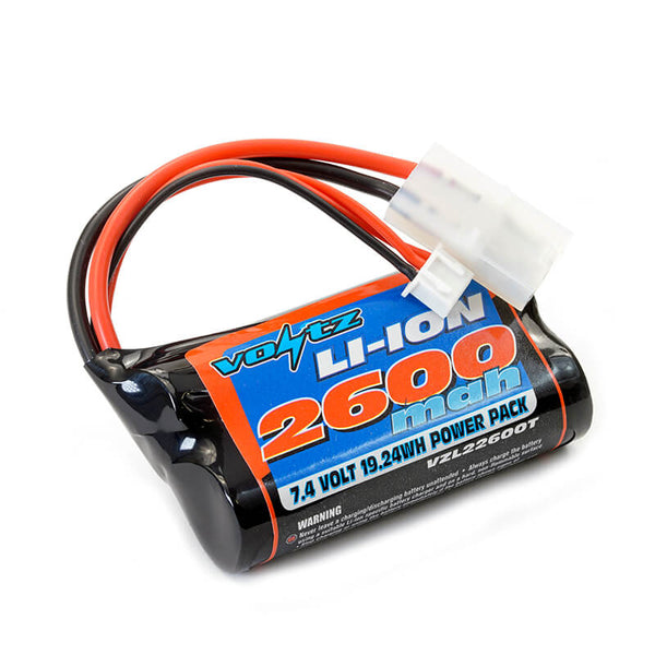 VZL22600T VOLTZ LI-ION 7.4V 2600MAH BATTERY WITH TAMIYA PLUG