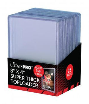 ULTRA PRO 3" X 4" Thick 75PT Toploader