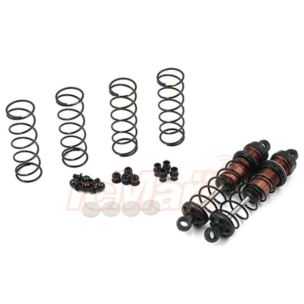BBG-0080BK YEAH RACING ALUMINUM BIG BORE GO 80MM DAMPER SET 2PCS FOR 1/10 RC OFFROAD BUGGY BLACK