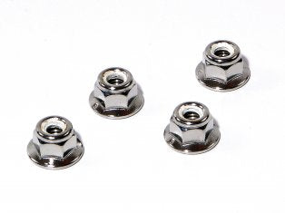 Z683 HPI FLANGED LOCK NUT M5 (COUNTER CLOCKWISE SILVER 4PCS)