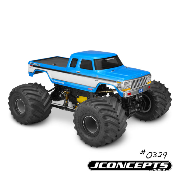 JC0329 JConcepts 1979 Ford F-250 SuperCab monster truck body with bumpers (fits 7" x 12.75" monster trucks)