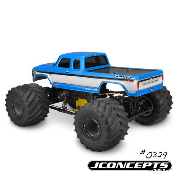 JC0329 JConcepts 1979 Ford F-250 SuperCab monster truck body with bumpers (fits 7" x 12.75" monster trucks)