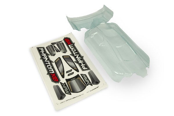 MAVERICK MV150089 CLEAR LEXAN PHANTOM XB BODY & WING - W / DECAL