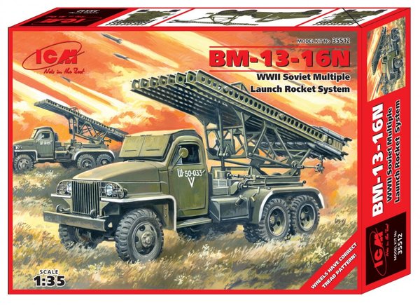 35512 ICM 1/35 BM-13-16N Wwii Soviet Multiple Launch Rocket System Katyusha