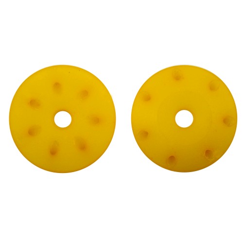 UR1714 ULTIMATE 16MM CONICAL SHOCK PISTONS YELLOW (1.2MM X 7 ANGLED HOLES) (2PCS)