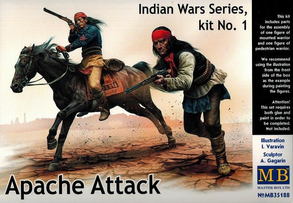 Master Box MB 35188 - Indian Wars Series - Apache Attack - kit no 1 - 1:35