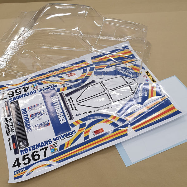 CONTROLFREAKS MK2 ESCORT CLEAR BODYSHELL + DECAL SHEET