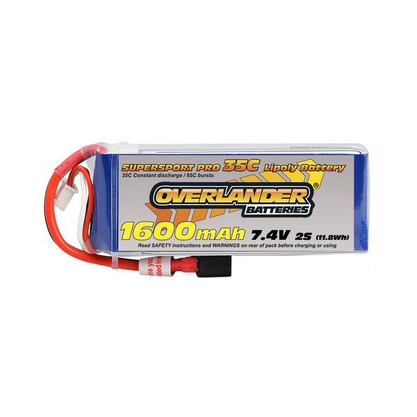 2564 1600mAh 7.4V 2S 35C Supersport Pro LiPo Battery -XT60 CONNECTOR