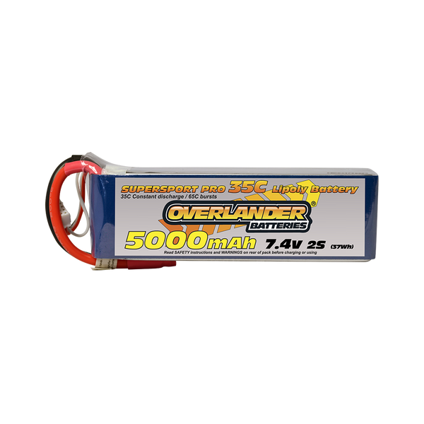 OVERLANDER 2576 5000MAH 7.4V 2S 35C SUPERSPORT PRO LIPO BATTERY