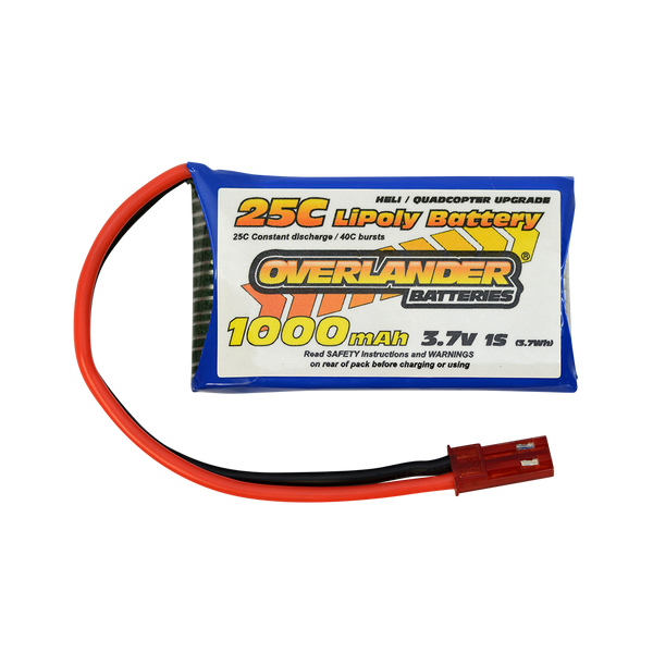 OVERLANDER 2809 1000MAH 3.7V 1S 25C LIPO BATTERY