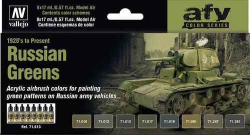 Vallejo 71613 Model Air - 1928's to Present Russian Greens Set